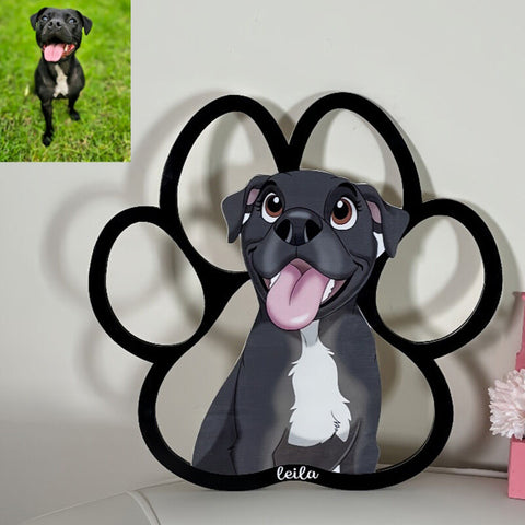 Personalized Cartoon Photo Paw Photo Frame Cute Gift For Pet Lovers