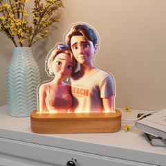 Personalized Cartoon Style Photo Acrylic Light Sign