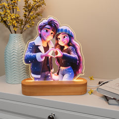 Personalized Cartoon Style Photo Acrylic Light Sign