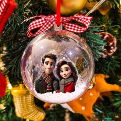 Personalized Cartoon Style Photo Christmas Ball Decoration