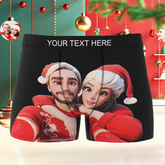 Custom Men's Boxer Personalized Cartoon Style 3D Photo Boxer Briefs for Boyfriend