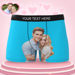 Custom Men's Boxer Personalized Cartoon Style 3D Photo Boxer Briefs for Boyfriend