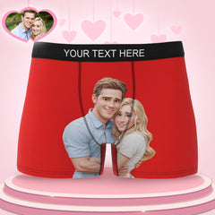 Custom Men's Boxer Personalized Cartoon Style 3D Photo Boxer Briefs for Boyfriend