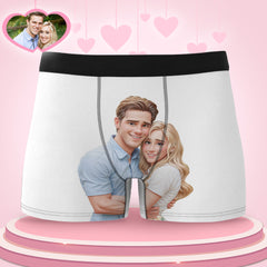 Custom Men's Boxer Personalized Cartoon Style 3D Photo Boxer Briefs for Boyfriend