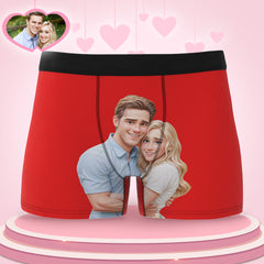 Custom Men's Boxer Personalized Cartoon Style 3D Photo Boxer Briefs for Boyfriend