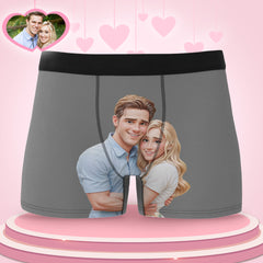 Custom Men's Boxer Personalized Cartoon Style 3D Photo Boxer Briefs for Boyfriend