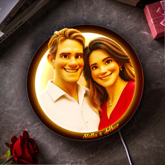 Personalized Photo Cartoon Portrait Frame with LED