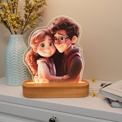 Personalized Cartoon Style Photo Acrylic Light Sign