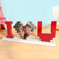 Custom building blocks cartoon couple photo blocks personalized building blocks puzzle gift for couples